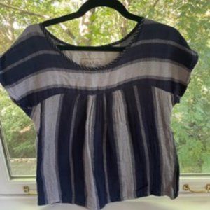 Ace&Jig Blue Striped Top Size Small